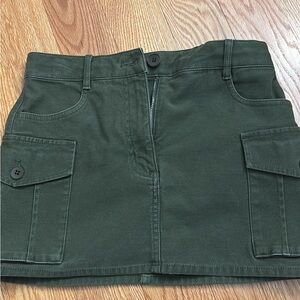 Aritzia Green Cargo Skirt